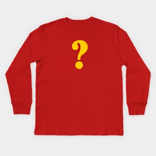 Question Mark ? Emoji in Yellow Kids Long Sleeve T-Shirt